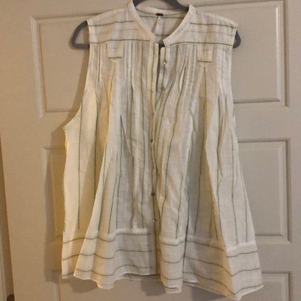 NWT Free People Cream Sleeveless Tank